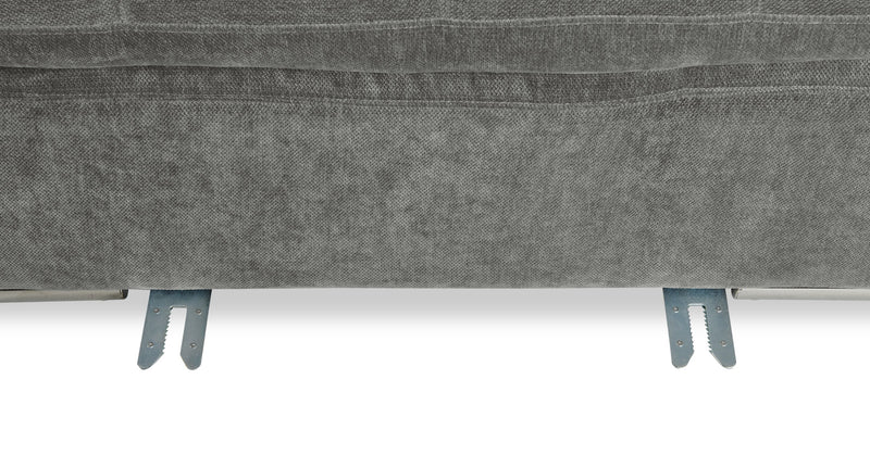 Sofa sectionnel modulaire Plaza de Scott Living 7 pièces en tissu avec console de rangement et 2 porte-gobelets - gris