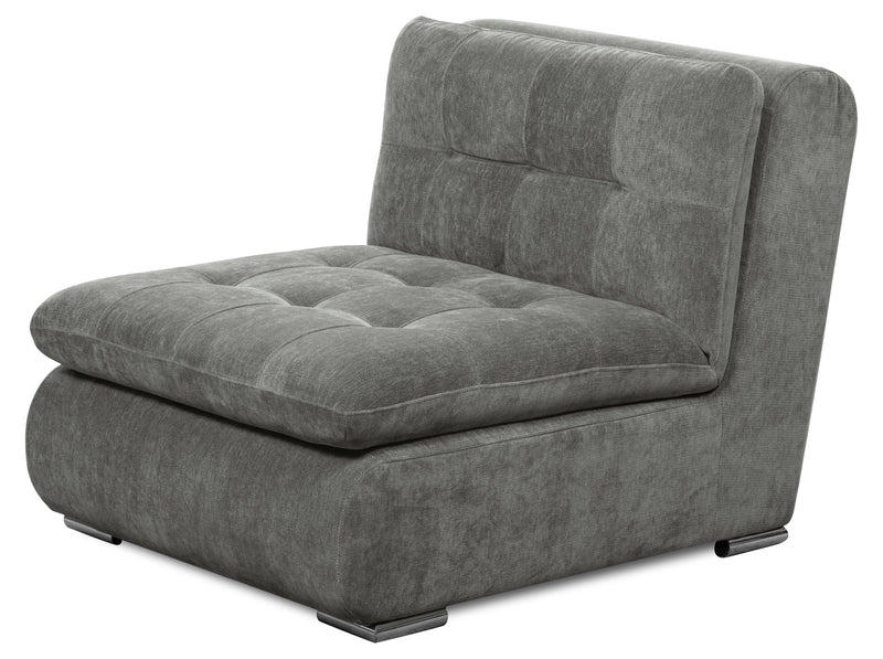 Sofa sectionnel modulaire Plaza de Scott Living 7 pièces en tissu avec console de rangement et 2 porte-gobelets - gris