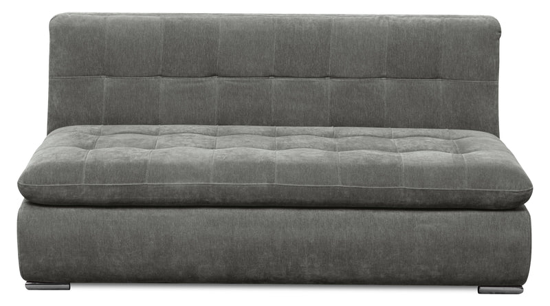 Sofa sectionnel modulaire Plaza de Scott Living 7 pièces en tissu avec console de rangement et 2 porte-gobelets - gris