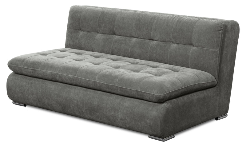 Sofa sectionnel modulaire Plaza de Scott Living 7 pièces en tissu avec console de rangement et 2 porte-gobelets - gris