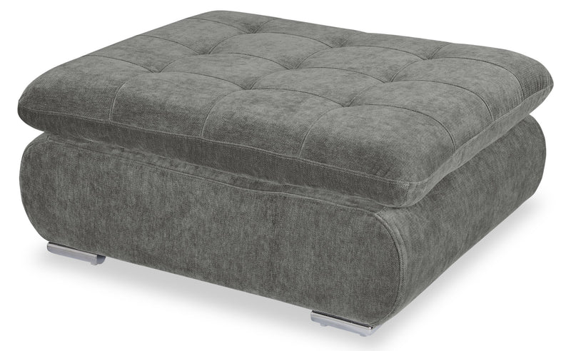 Sofa sectionnel modulaire Plaza de Scott Living 7 pièces en tissu avec console de rangement et 2 porte-gobelets - gris