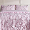 Ensemble d'édredon Penelope 2 pièces rose pour lit simple