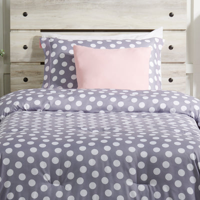 Portia 4-Piece Full Comforter Set - Grey | Ensemble d'édredon Portia 4 pièces pour lit double - gris