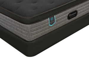 Ensemble matelas semi-ferme à Euro-plateau Presidential Suite de série Hotel de Beautyrest BlackMD pour très grand lit