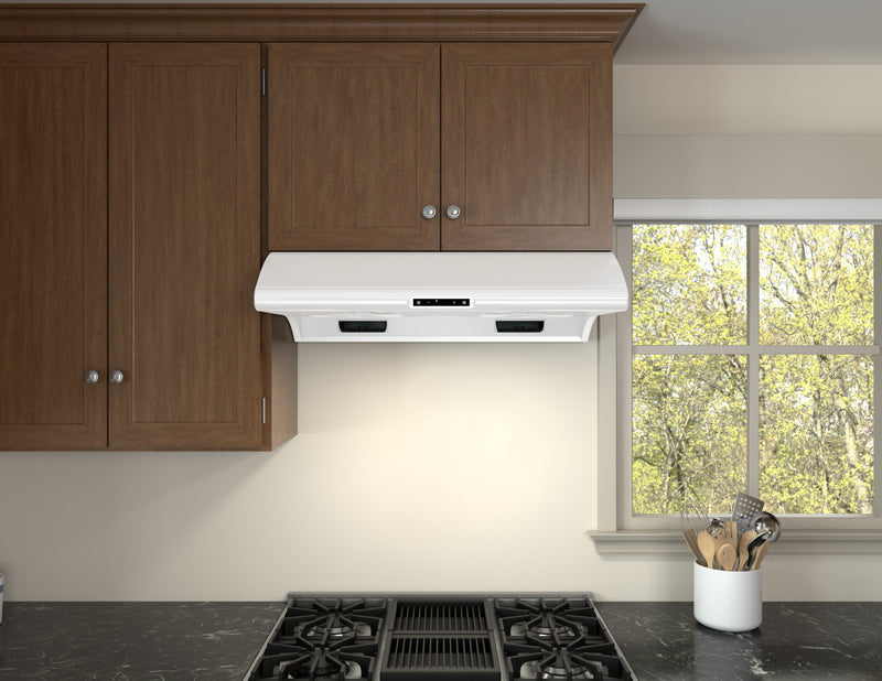 Hotte de cuisinière sous l’armoire Typhoon de Zephyr de 36 po - blanc mat - AK2136CW