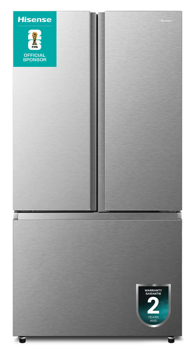 Hisense 36" 22.5 Cu. Ft. Counter-Depth French-Door Refrigerator - Stainless Steel - RF225A3CSE | Réfrigérateur Hisense de 22,5 pi³ et de 36 po de profondeur comptoir  à portes françaises - acier inoxydable - RF225A3CSE