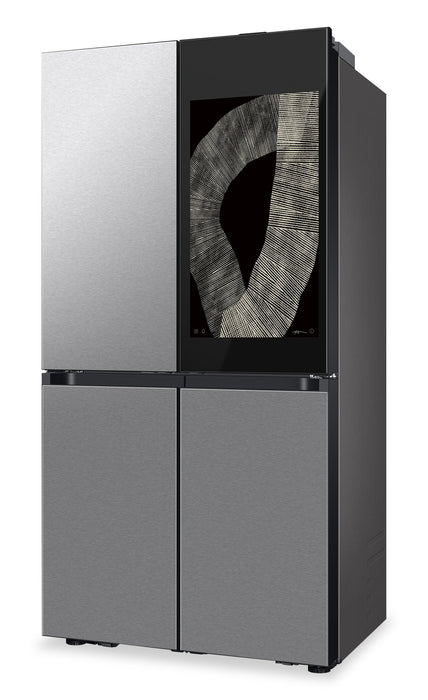 Réfrigérateur BESPOKE Samsung de 22,5 pi³ et de 36 po de profondeur comptoir à 4 portes FlexMC avec portail Family Hub+MC avec IA - acier inoxydable - RF23DB9900QDAC