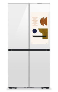  Réfrigérateur Bespoke Samsung de 23 pi³ à 4 portes Flex avec portail Family Hub+MC - RF23DB990012AC 