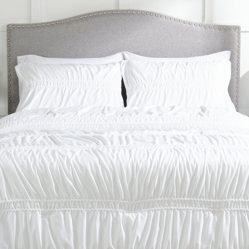  Ensemble d’édredon Rhodes 3 pièces pour lit double ou grand lit - blanc