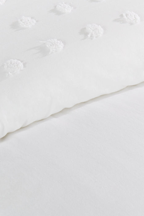 Ensemble d’édredon Rowan 3 pièces pour très grand lit - blanc