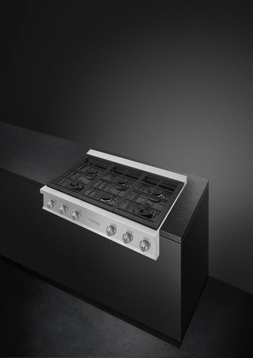 Surface de cuisson à gaz Smeg Portofino de 36 po - RTU366GX