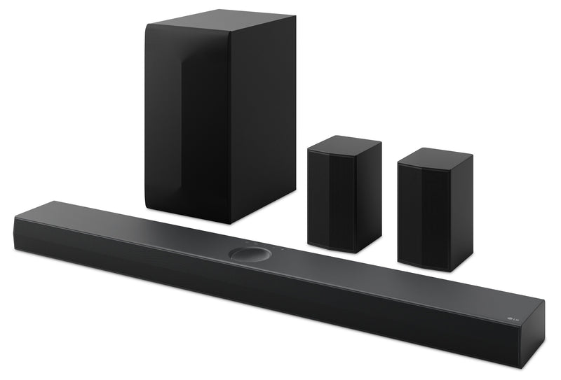Barre de son LG à 5.1.1 canaux avec Bluetooth, Dolby AtmosMD, DTS:X, haut-parleurs arrière et caisson d’extrêmes graves sans fil (S70TR.ACANLLK)