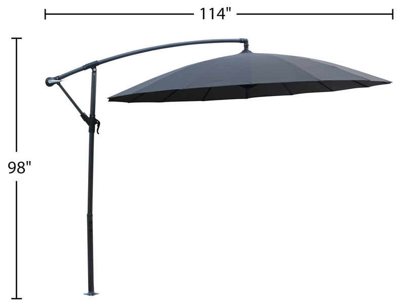 Parasol Shanghai pour la terrasse - anthracite 