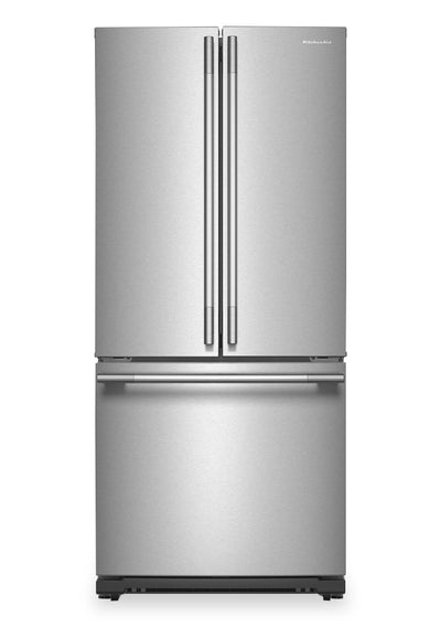 KitchenAid 20 Cu. Ft. 30" French Door Refrigerator - PrintShield® Stainless Steel - KRFF330SPS | Réfrigérateur KitchenAid de 20 pi³ et de 30 po à portes françaises - acier inoxydable avec fini PrintShieldMC - KRFF330SPS