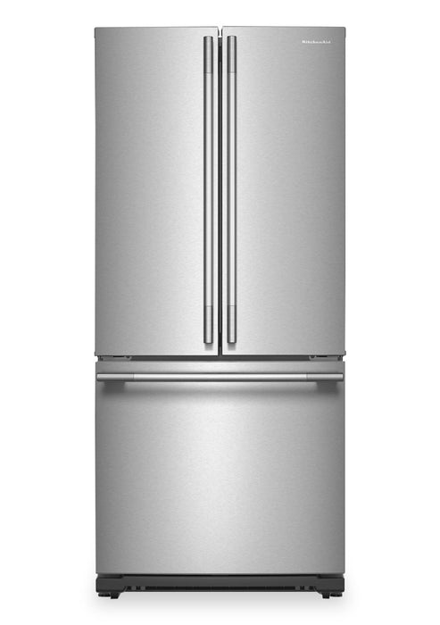 Réfrigérateur KitchenAid de 20 pi³ et de 30 po à portes françaises - acier inoxydable avec fini PrintShieldMC - KRFF330SPS
