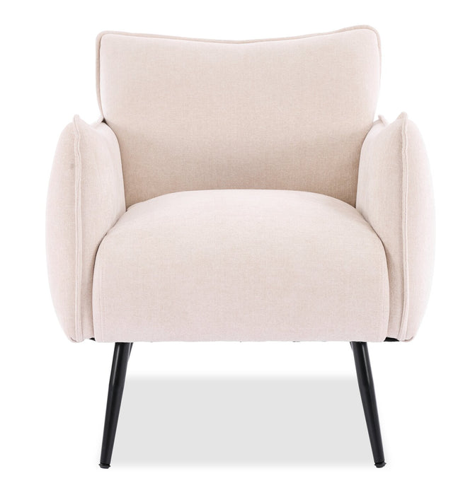 Fauteuil d’appoint Arlo de 29,5 po en tissu d’apparence lin - gris clair