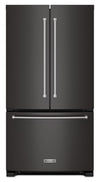 Réfrigérateur KitchenAid de 36 po et de 20 pi3 de profondeur comptoir à portes françaises - acier inoxydable noir - KRFC136RBS