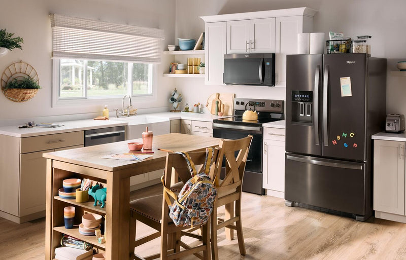 Réfrigérateur Whirlpool de 36 po et de 25 pi³ à portes françaises avec distributeur d’eau et de glaçons - WRFF3436RV