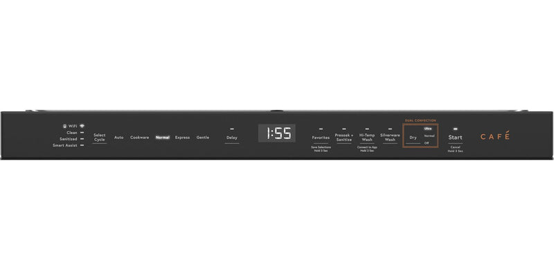 Lave-vaisselle intelligent Café CustomFit de 24 po et de 39 dBA avec commandes sur le dessus et 3e panier - acier inoxydable - CDT888P2VS1