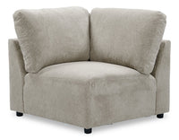 Fauteuil en coin modulaire Voyage en tissu avec coussins de dossier amovibles - Beige