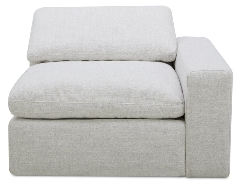 Sofa sectionnel à inclinaison électrique modulaire Sky 8 pièces en tissu avec coussins amovibles en duvet et plumes - blé Nathan