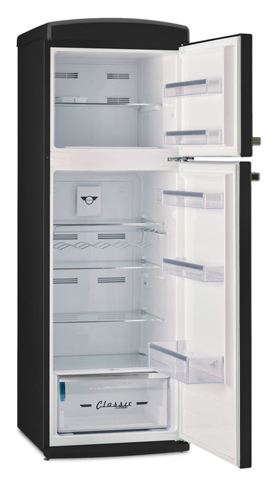 Réfrigérateur Classic Rétro d’Unique de 24 po et de 11 pi3 à congélateur supérieur - noir minuit - UNQ-310L B TM