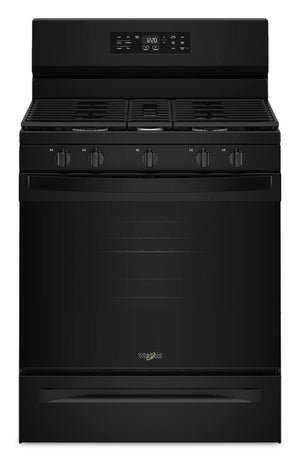Cuisinière à gaz Whirlpool de 5,0 pi³ et de 30 po avec cuisson à air - noire - WFGS4530SB