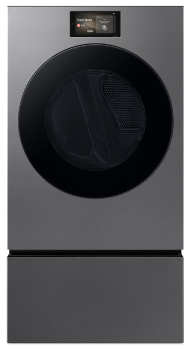 Sécheuse électrique Bespoke de Samsung de 7,6 pi3 avec fonction intelligente IA OptiDry - acier foncé - DV90F53AESAC