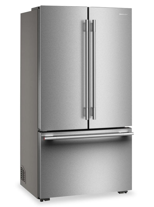 Réfrigérateur KitchenAid de profondeur comptoir à portes françaises avec distributeur d’eau interne - acier inoxydable - KRFC336SPS