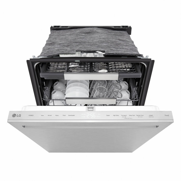  Lave-vaisselle encastré LG à 46 dBA de 24 po avec commandes sur le dessus et QuadWashMC - acier inoxydable - LDNPQ555S