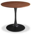 Table de salle à manger ronde Rio de 36 po (L) en métal avec base piédestal - brun-noir