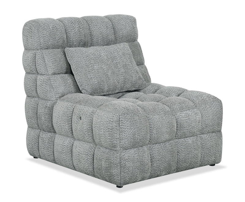 Fauteuil d’appoint Wave de 34,65 po avec massage - gris