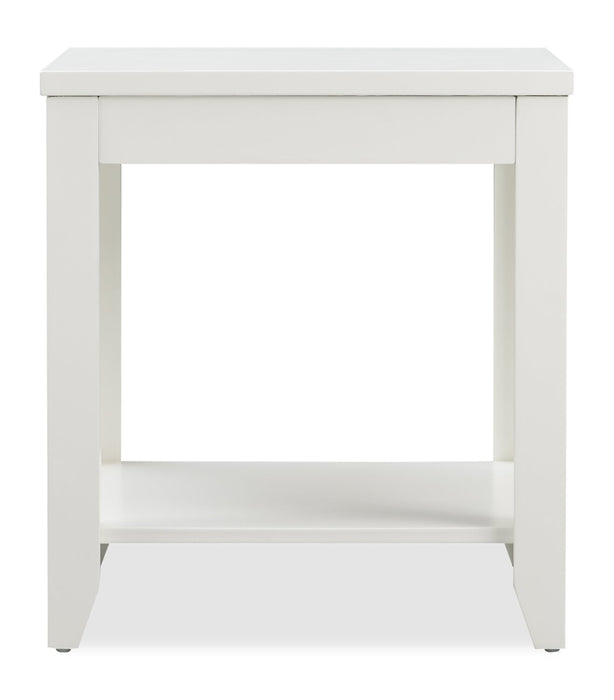 Ensemble 3 tables traditionnelles Aspen de 47,3 po (table à café et 2 tables de bout) - blanc