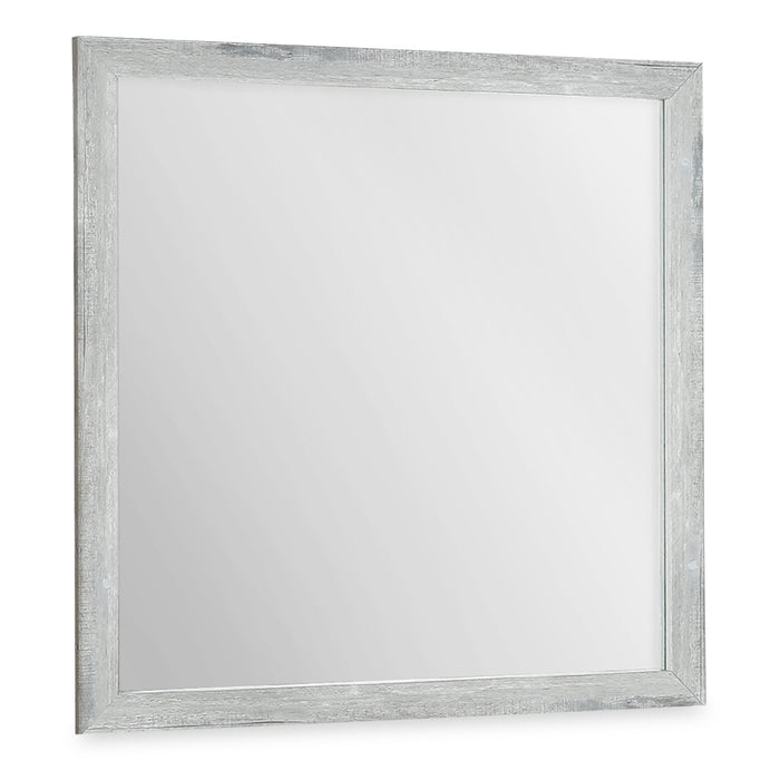 Miroir de commode de chambre à coucher Blake, à fixer au meuble ou à suspendre au mur - gris