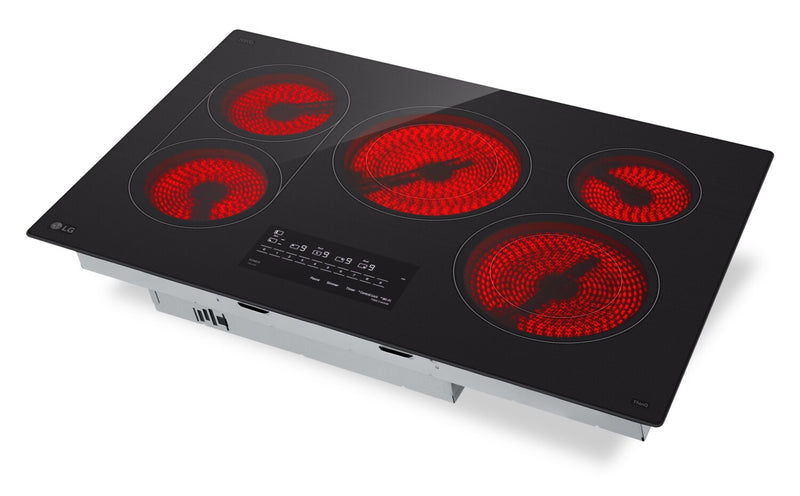 Surface de cuisson électrique LG de 30 po à 5 éléments avec élément UltraHeatMC de 3 200 W - noire - CBEW3017BE