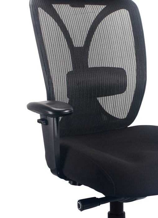 Chaise de bureau Boman de Tempur-Pedic de 28,5 po - noire avec dossier à mailles