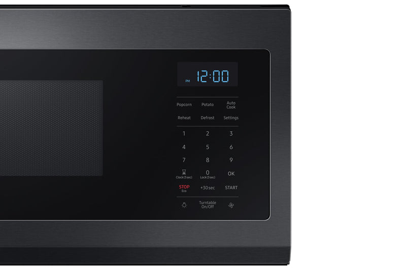 Four à micro-ondes à hotte intégrée Samsung de 1,1 pi³ avec 400 pi³/min - acier inoxydable noir mat - ME11F7510MT/AC