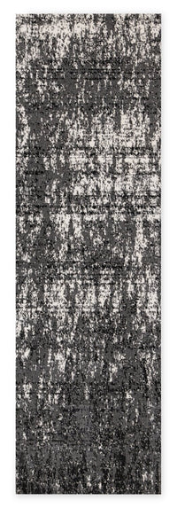  Carpette lavable Fresh grise et blanche à effet vieilli - 2 pi 0 po x 6 pi 7 po