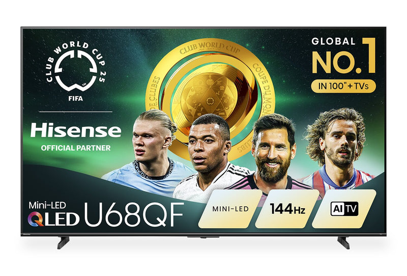 Téléviseur intelligent à Mini DEL Hisense U68QF UHD 4K de 55 po avec Fire TV et IA