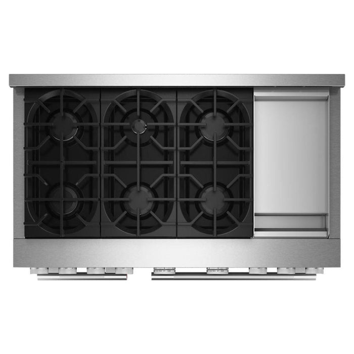 Cuisinière à gaz KitchenAid de 6,3 pi³ de style commercial à 6 brûleurs - acier inoxydable - KFGD948SSS
