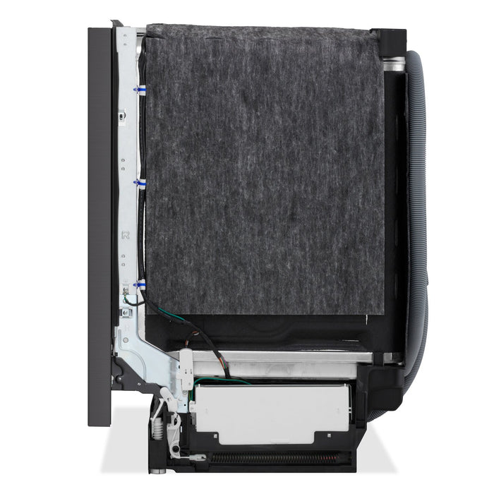  Lave-vaisselle encastré LG à 46 dBA de 24 po avec commandes sur le dessus et QuadWashMC - acier inoxydable noir - LDNPQ555D