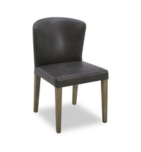  Chaise de salle à manger Arlo en tissu de cuir végétalien - anthracite