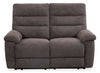 Causeuse inclinable Jasper de 59 po en tissu de chenille - brun