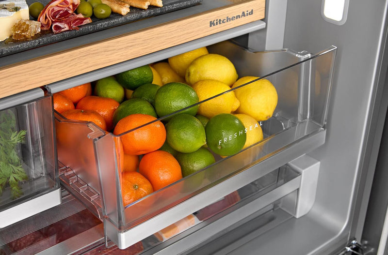 Réfrigérateur KitchenAid de 30 pi³ à portes françaises - acier inoxydable avec fini PrintShieldMC - KRFF436SPS