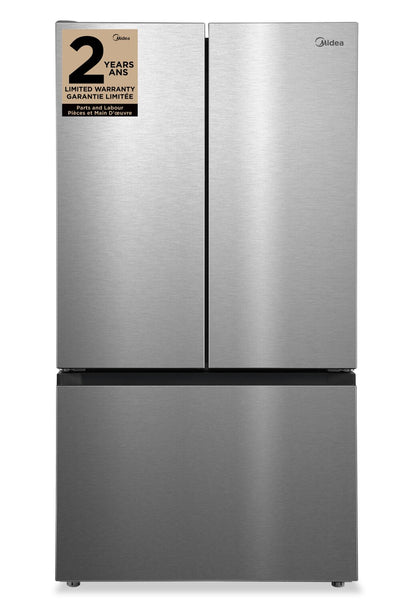Midea 35.8" 31.7 Cu. Ft. French-Door Refrigerator - Stainless Steel - MRF32I6BST | Réfrigérateur Midea de 31,7 pi³ et de 35,8 po à portes françaises - acier inoxydable - MRF32I6BST