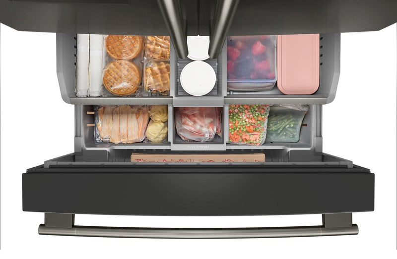 Réfrigérateur KitchenAid de 30 pi³ à portes françaises - minerai noir - KRFF436SBE 