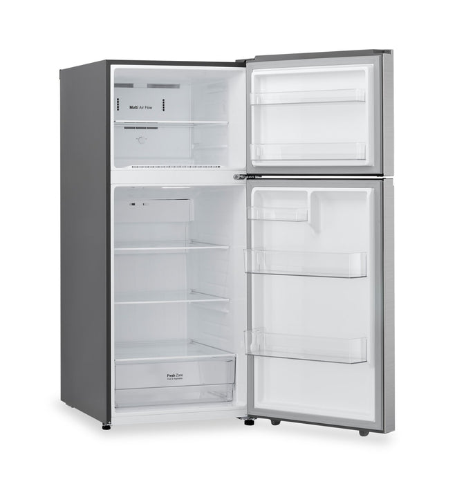 Réfrigérateur LG de 18 pi³ et de 28 po à congélateur supérieur qui convient à une installation dans un garage - acier inoxydable - LT18S2100S