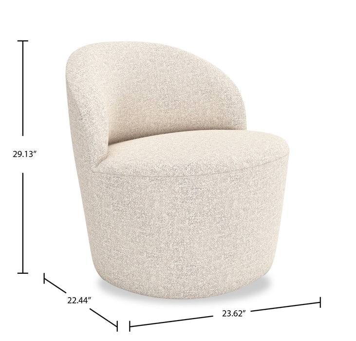 Fauteuil d’appoint Lexi de 28,35 po en tissu - beige