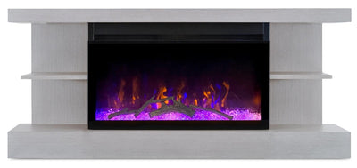 Canyon 48" Electric Fireplace with Wall-Mount Mantel - Grey | Foyer électrique Canyon de 48 po avec manteau mural - gris | CAN48FIR