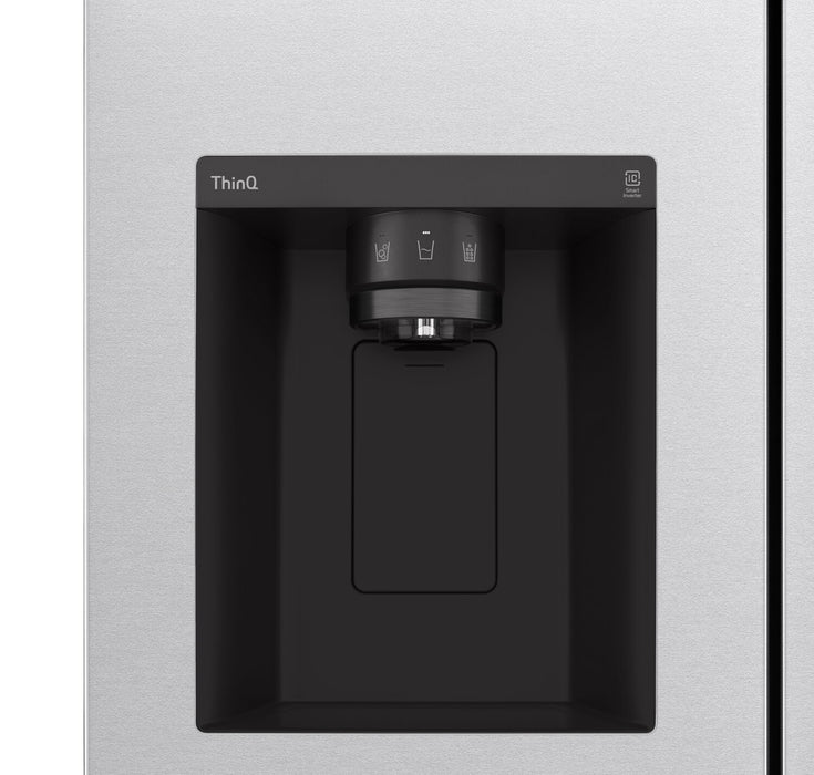 Réfrigérateur LG de 23 pi³ et de 36 po de profondeur comptoir à compartiments juxtaposés - argenté platine- LS23C4230V